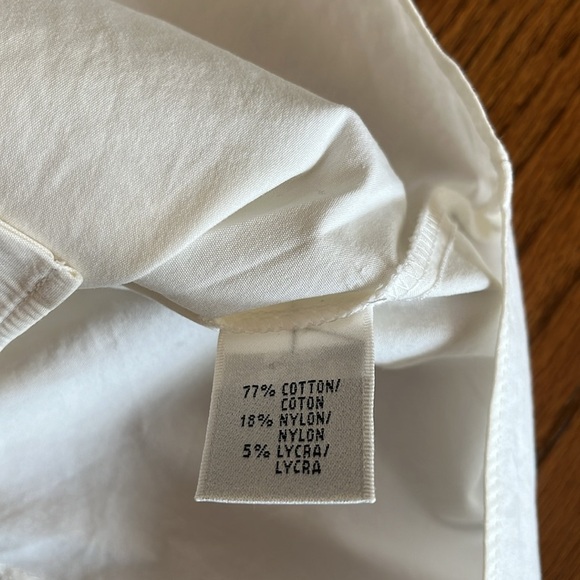 Lafayette 148 Button Down Short Sleeves Waist Tie Back Stretch Size 6 - Picture 11 of 12